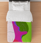 Girl Singing Line Art Comforter - Twin - Beyond T-shirts